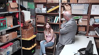 Redheaded cutie gets naughty in her tight uniform