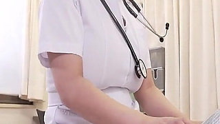 Busty Nurse Morning Check Teases with Nipple Play Then Drives Him Wild with Blowjob and Hands