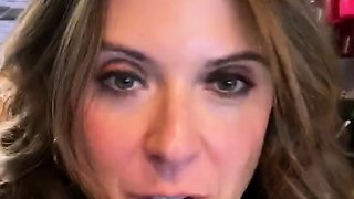 Busty brunette solo masturbation