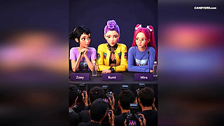 Algorithmic Exposure: AI-Generated Phone Tape of Rumi, Zoey & Mira
