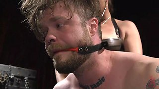 Big boob mistress has new slave