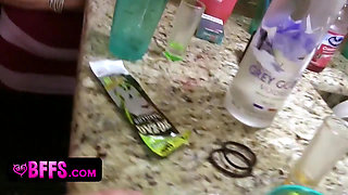 Lascivious ladies with loose morals sucking & fucking during real bachelorette party