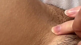 Full Bush Covered in Smegma & Cream - Close up Hairy Pussy with Dirty Talk