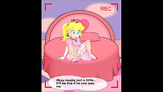 Luigi's camera - Watching Princess Peach finger her pussy