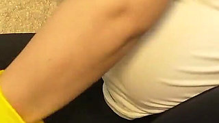 Giantess Stepsister Humiliates Tiny Stepbrother Giantess Stepsister Has a Yellow Latex Dishwashing Glove Because She