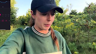 Risky Trail Walk With My Lush!   Public Orgasm   Remote