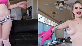 Lucky Anne - Petite Blonde Hottie Rides Huge Cock Like A Pro