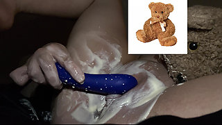 MY KINKY ARAB GIRL MASTUBATES WITH VIBRATOR & MY CUM ALL OVER HER CURVY BODY-  AMATEUR ARABIAN SNOWWHITE