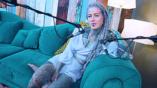 I talk about P - Passion - ASMR podcast SFW talking goth skinny girl dreadlocks tattoo model inked girl