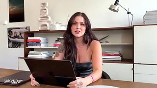 Boss Hides a Big Beauty - Arabella Mia Surprises Her Cute Staff - BJ Doggystyle