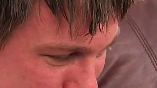 Horny skinny Milf is distracted by the home office and is fucked by step son