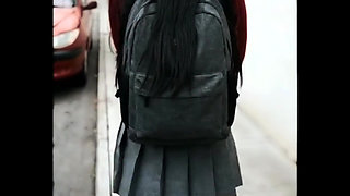 18-year-old Schoolgirl in School Uniform Gets Fucked by Her Neighbor!!