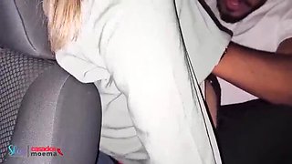 Hotwife Latina in Lingerie Cheats on Husband with Black Guy in Car - Amateur Cuckold Bar Scene