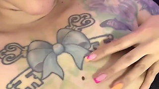 Sexy Chubby MILF BBW Masturbating Her Wet Pussy to Orgasm with Her Fingers and Dildo Fucking
