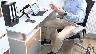 Secretary Ritzy Punished by Her Boss Rough Deepthroat Blowjob for Missed Deadline and a Messy Cum-face Finish