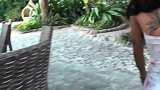 Tiny Asian in Deserted Tropical Resort - Underwater Blowjob, Bath & Shower Sex - Bubbling Creampie