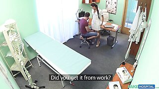 Tattooed fake doctor Adam Black fucked a long-legged hottie