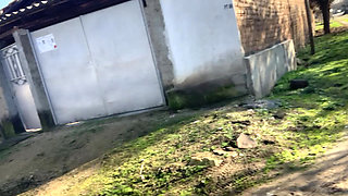 Walking naked at sunny day