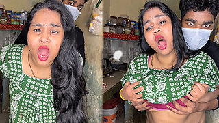 Full night non stop fucking in the kitchen of brother-in-law and sister-in-law, hard desi fuck all night