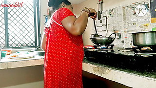 Indian mommy dirty annu's big cock fucked by big black cock and taking deep cock in throat