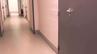 German neighbor with glasses does blowjob at stranger