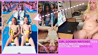 Girl Watches Twink Teens Masturbate