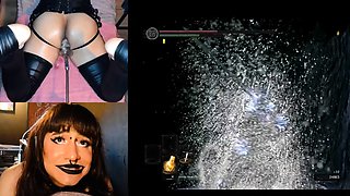 Watch brunette mistress toying her ass in fetish solo