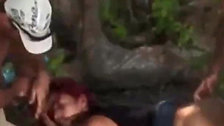 Deep group sex in the nature