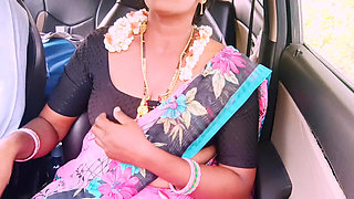 Indian bhabi car sex secretly spends time with her husband's younger brother by going on long drives.Telugu dirty talks.