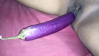 Pov : Indian Village Homemade Housewife Big Baigan Hard Masturbation Desi Sex Toy Brinjal Hard Sex Video