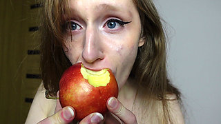Asmr Eating Apple Naked
