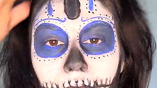 Amateur voyeur webcam BBW sucks cock for facial