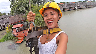Zipline fun with Thai girlfriend and sex
