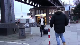 ARROGANT GERMAN BLONDE IS CONVINCED TO SEX WHEN FLIRTING