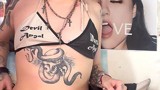 Topless Goth Girl Handjob Till You Blow Your Load JOI Dirty Talk Good Boy