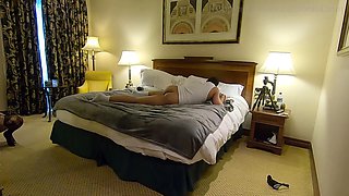 Sexy brunette wearing stockings masturbates webcam