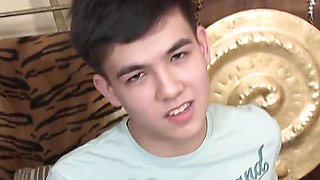 Adorable Lad Xander Masturbates His Shaved Cock & Tight Butthole!