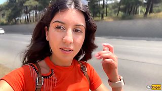 Crazy Girl Sucking Dick in the Bushes - Huge Facial Public Cumwalk