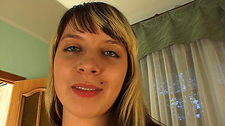 Flora with big tits caresses herself in front of the camera