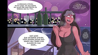 Gothic ebony teen with a petite figure