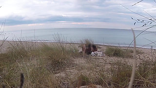 French Teacher Slut Blowjob Amateur on Nude Beach Front Stranger with Cumshot - Misscreamy
