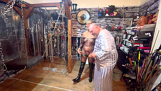 Lanista Beaer Teaches Blackberrymilf How Ro Spank with a Belt.