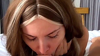 An Innocent Babe Got Fucked From Behind in Doggy - Huge Facial