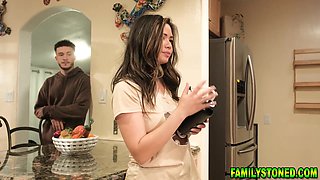 STepsister taking two stepbros big cocks