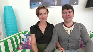 Watch Sasha's tiny titties bounce in HD as she gives a sloppy blowjob