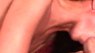 Cute young white slut sucks a huge cock and gets fucked in her tight little ass