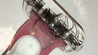 Sexy brunette in dressing room, hairy pussy, big ass, big tits. Amateur wife hairy pussy big tits big nipples big ass