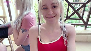 Amateur Blonde Blowjob handjob Huge Facial