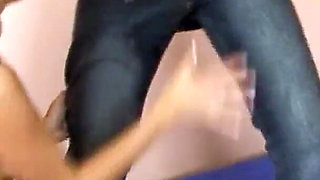 Horny skinny teen gets fucked to orgasm by step brother with huge cock