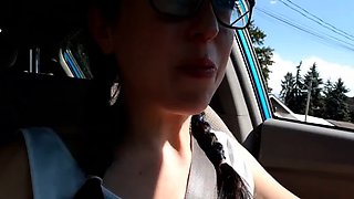 Public Masturbation: Inserting a Tampon While Driving